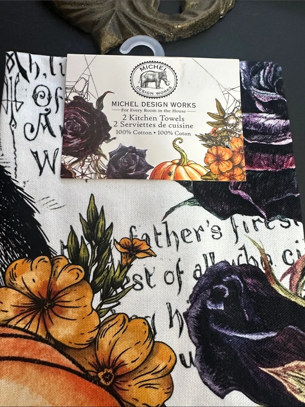 Michel design works set of 2 Halloween kitchen towel